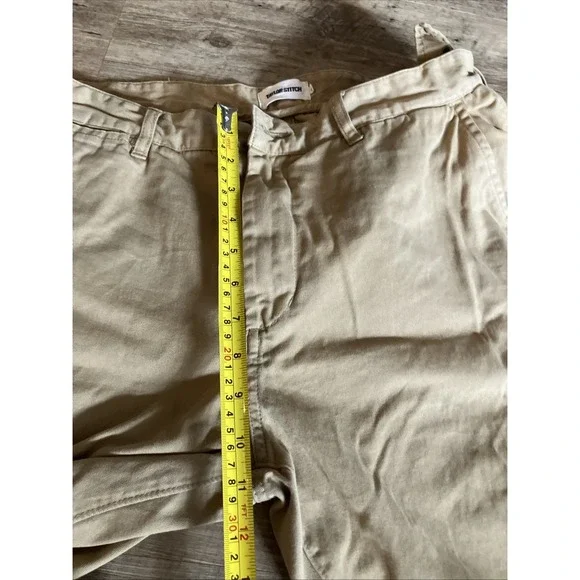 Taylor Stitch The Foundation Democratic Pants Organic Khaki Chino 34 READ Hole - Picture 10 of 13